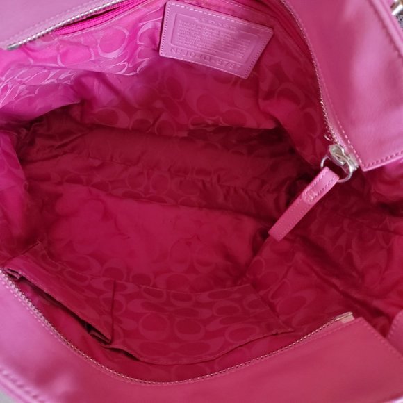 Vintage Rare Coach Gallery Pink Leather Tote Bag Purse Large - Picture 13 of 15